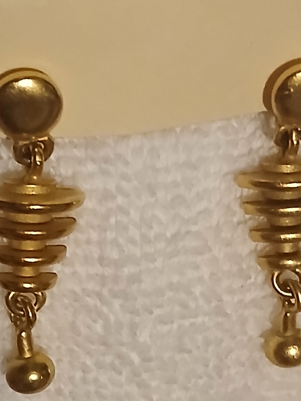 Gold Spiral Drop Earrings for Women - Classic Gold Tone